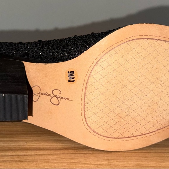 Jessica‎ Simpson New Black Bling Rhinestone Western Ankle Booties Size 9 - Picture 7 of 8